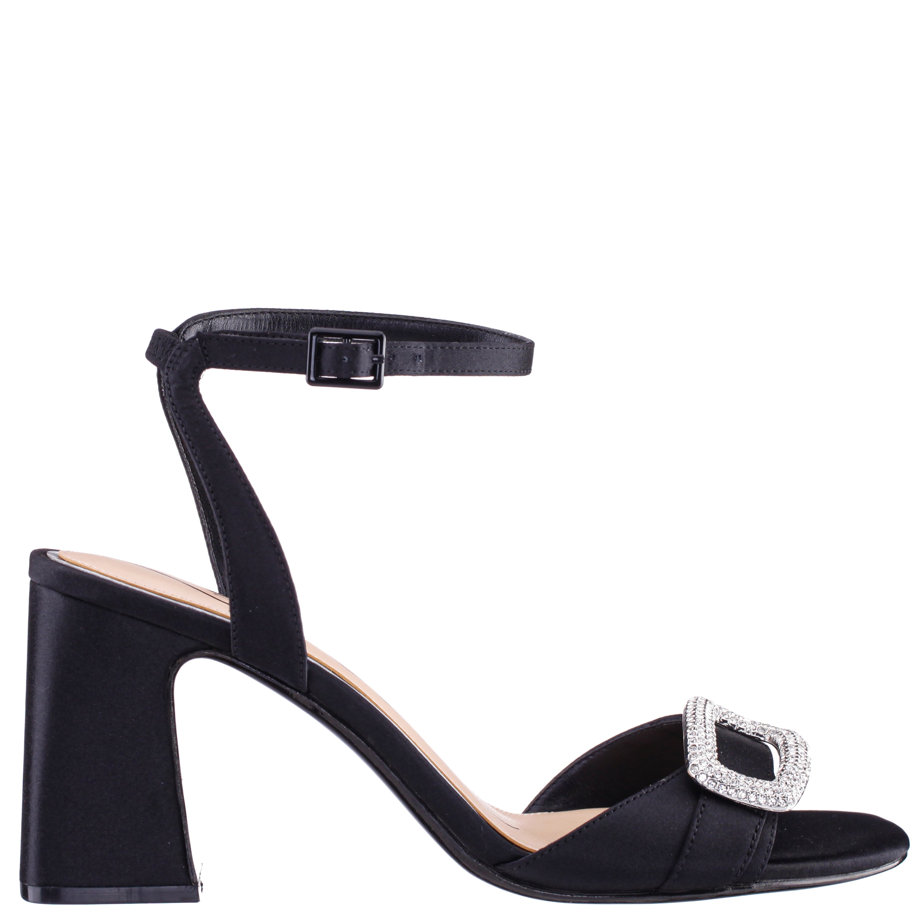 Womens Quenbie Black Sandal Mid-Heel | Nina Shoes