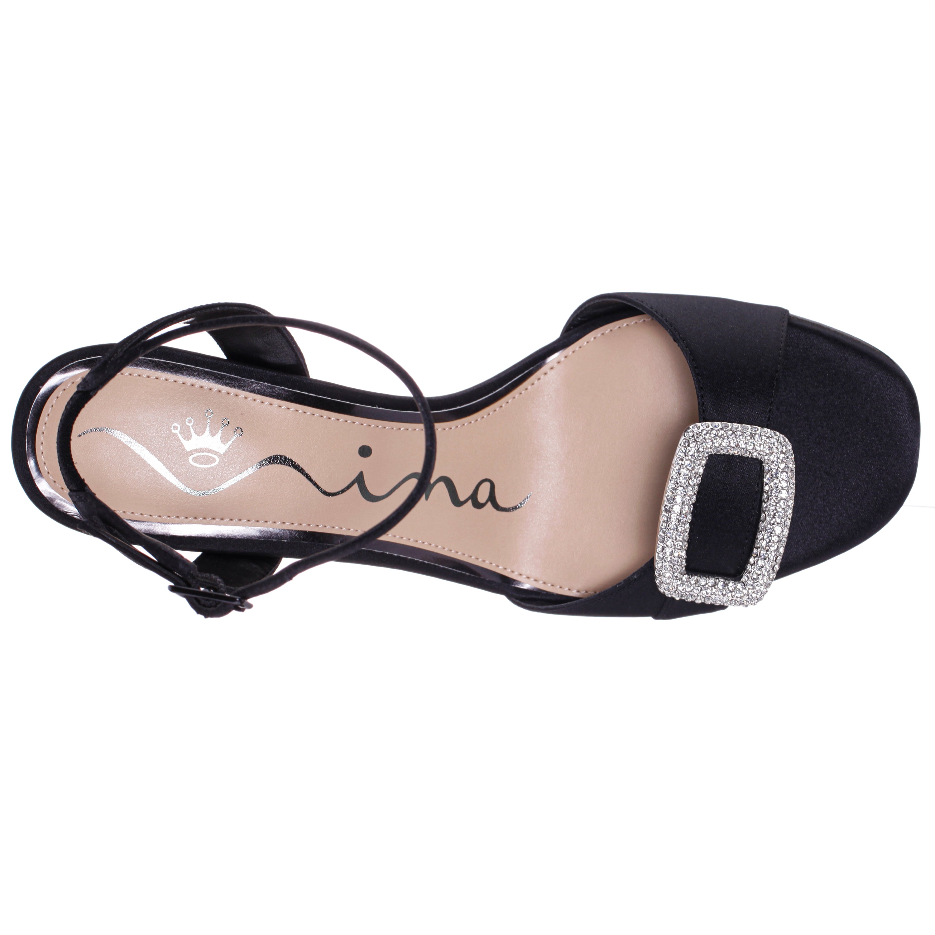 Womens Quenbie Black Sandal Mid-Heel | Nina Shoes