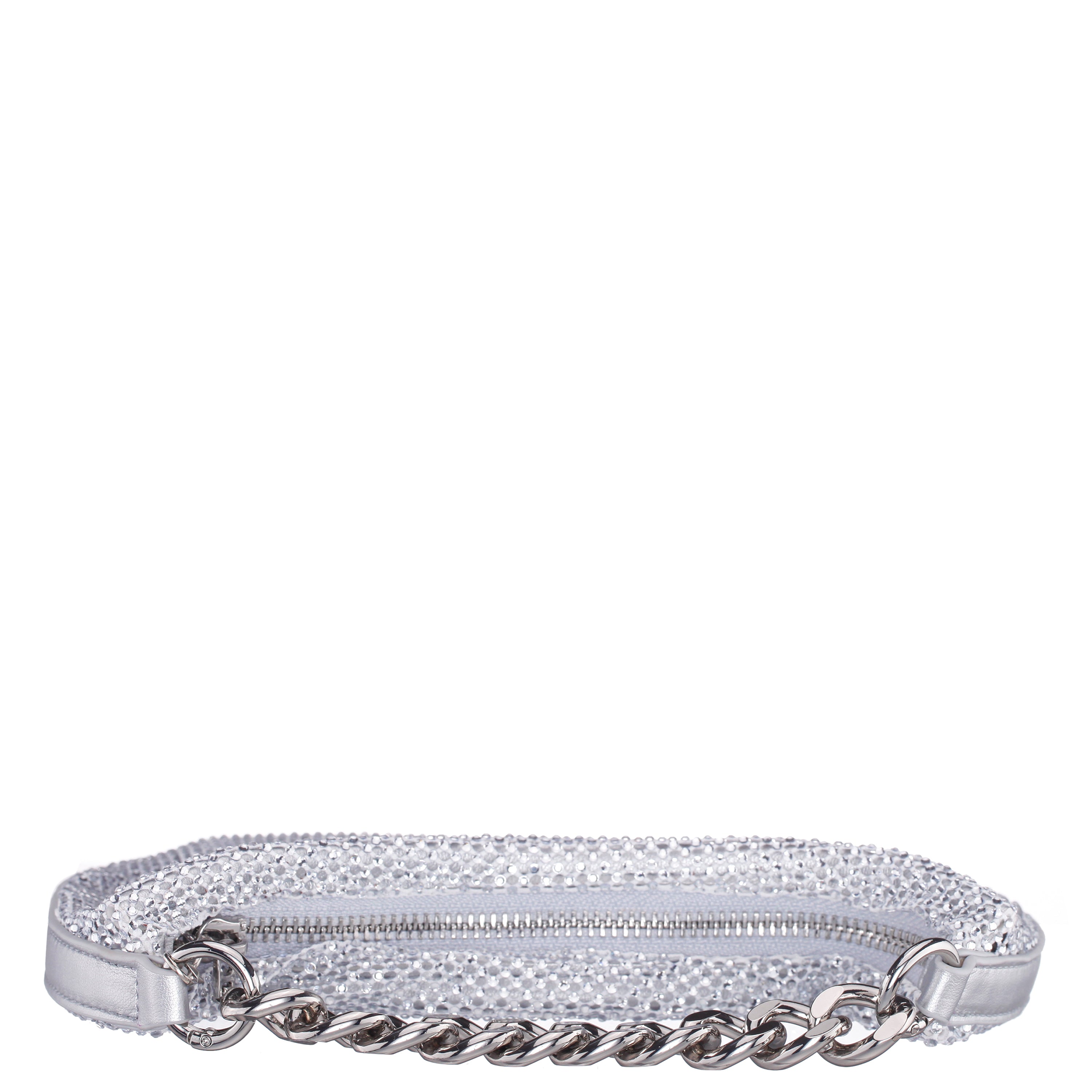 Womens Racquel Silver Crystal Mesh Hobo Bag | Nina Shoes