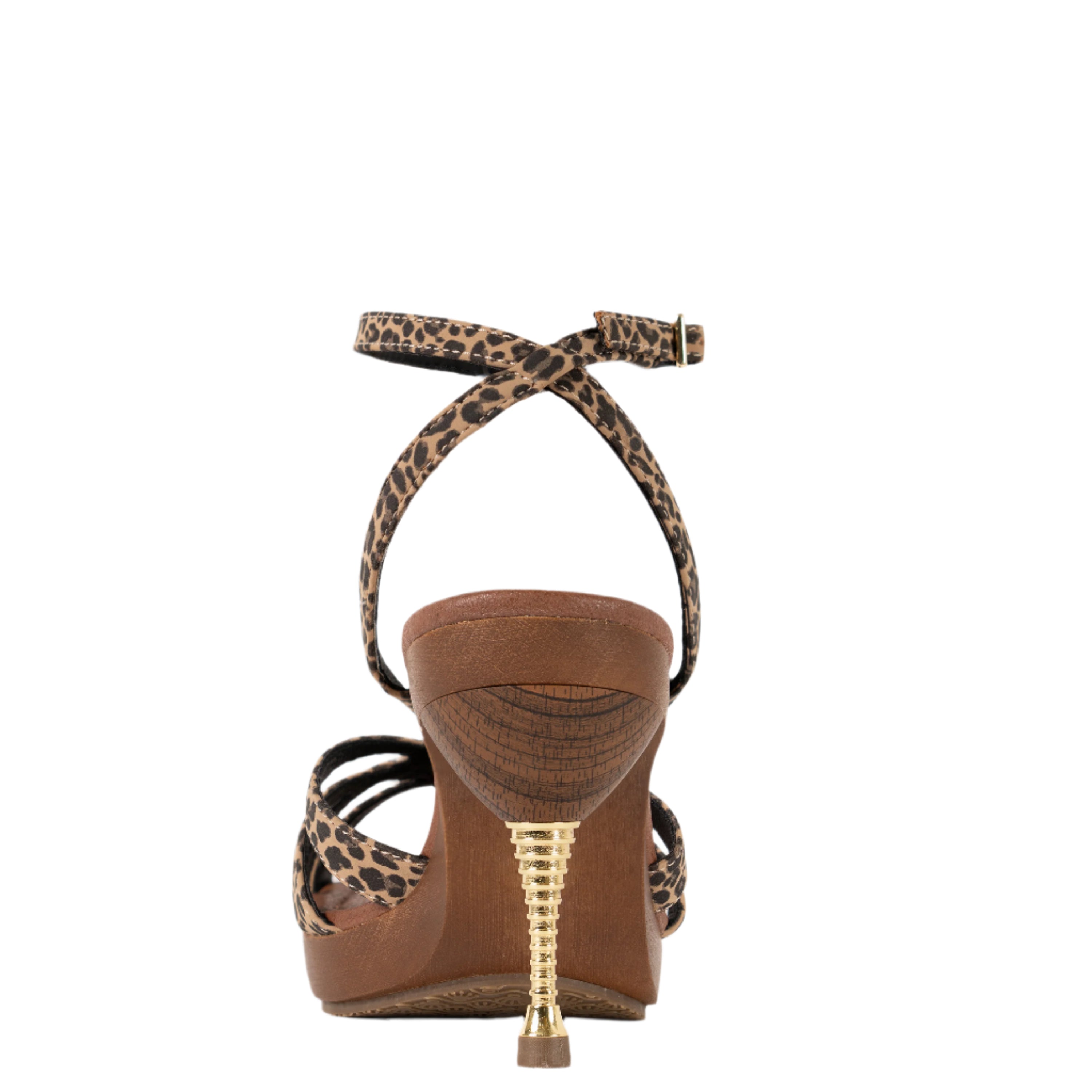Womens Remi Brown Ankle Strap High-Heel Platform Sandals | Nina Shoes