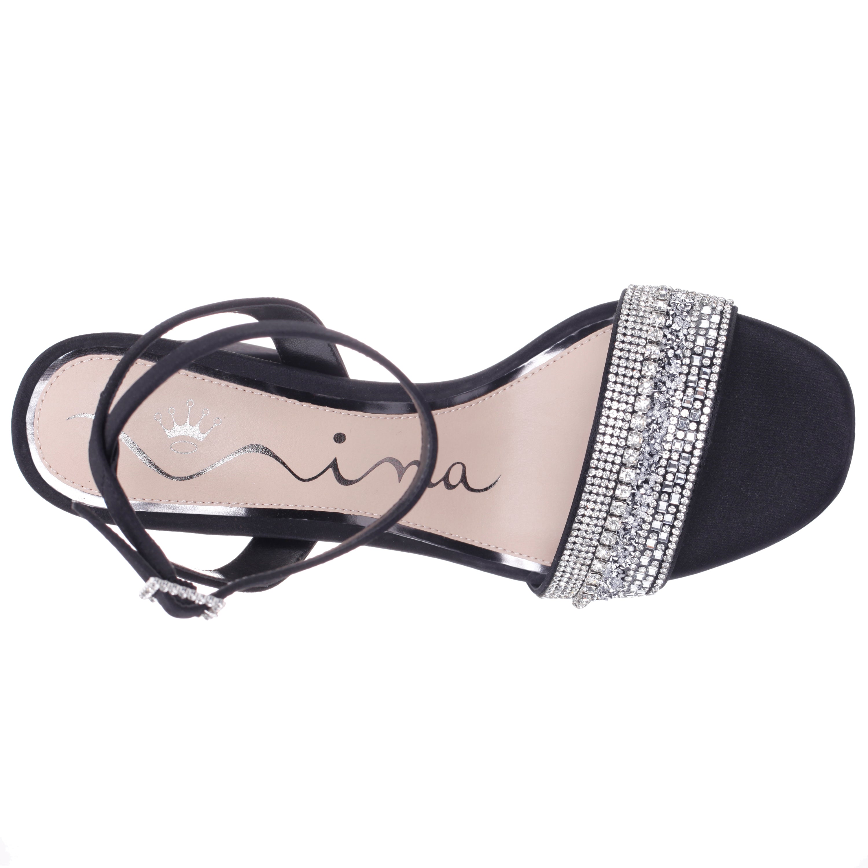 Womens Sofina Black Block-Heel Platform Sandals | Nina Shoes