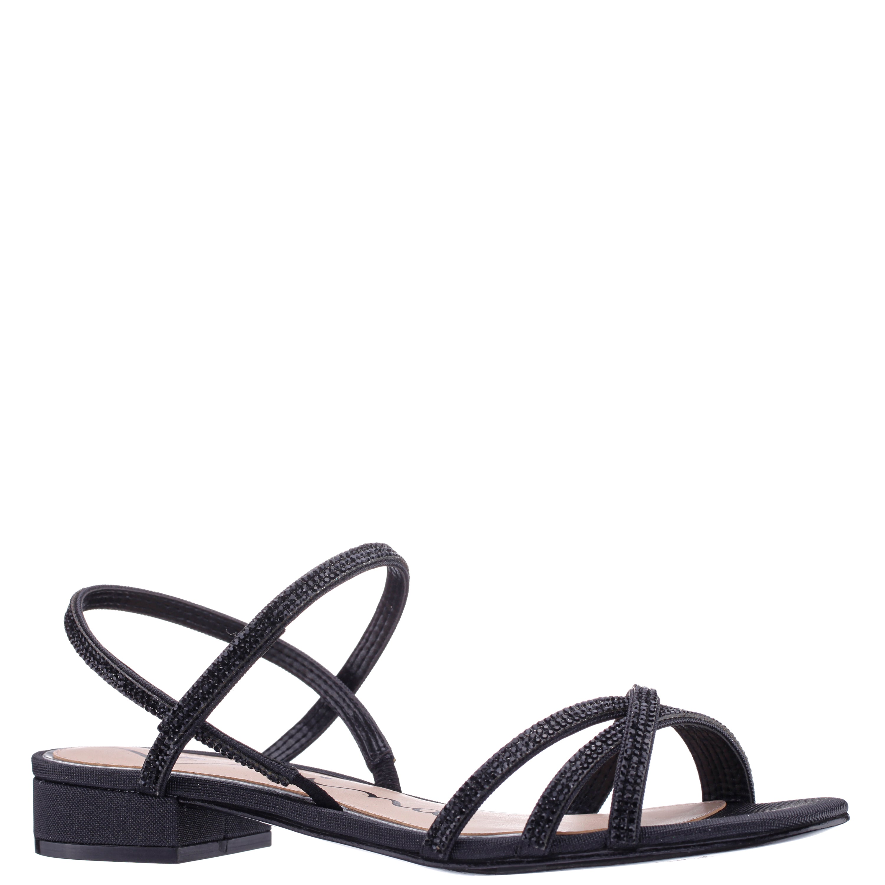 Womens Sonja Black Sandal Flat-Shoe Sandals | Nina Shoes