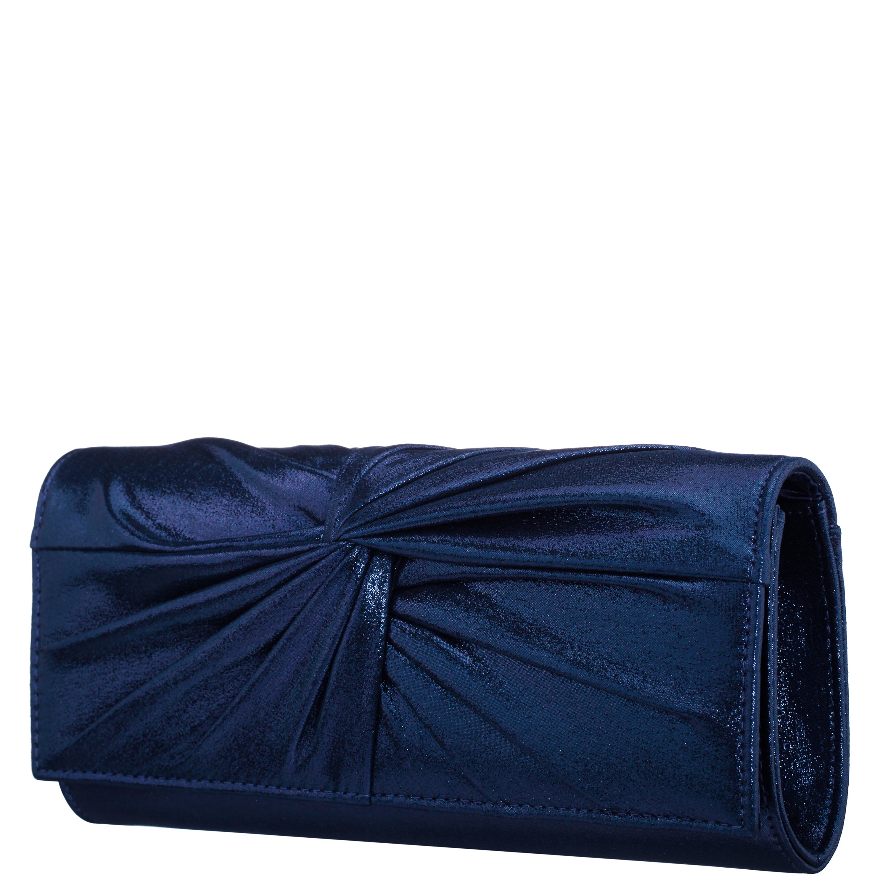 Womens Spirit Blue Disco Suedette Foldover Clutch | Nina Shoes