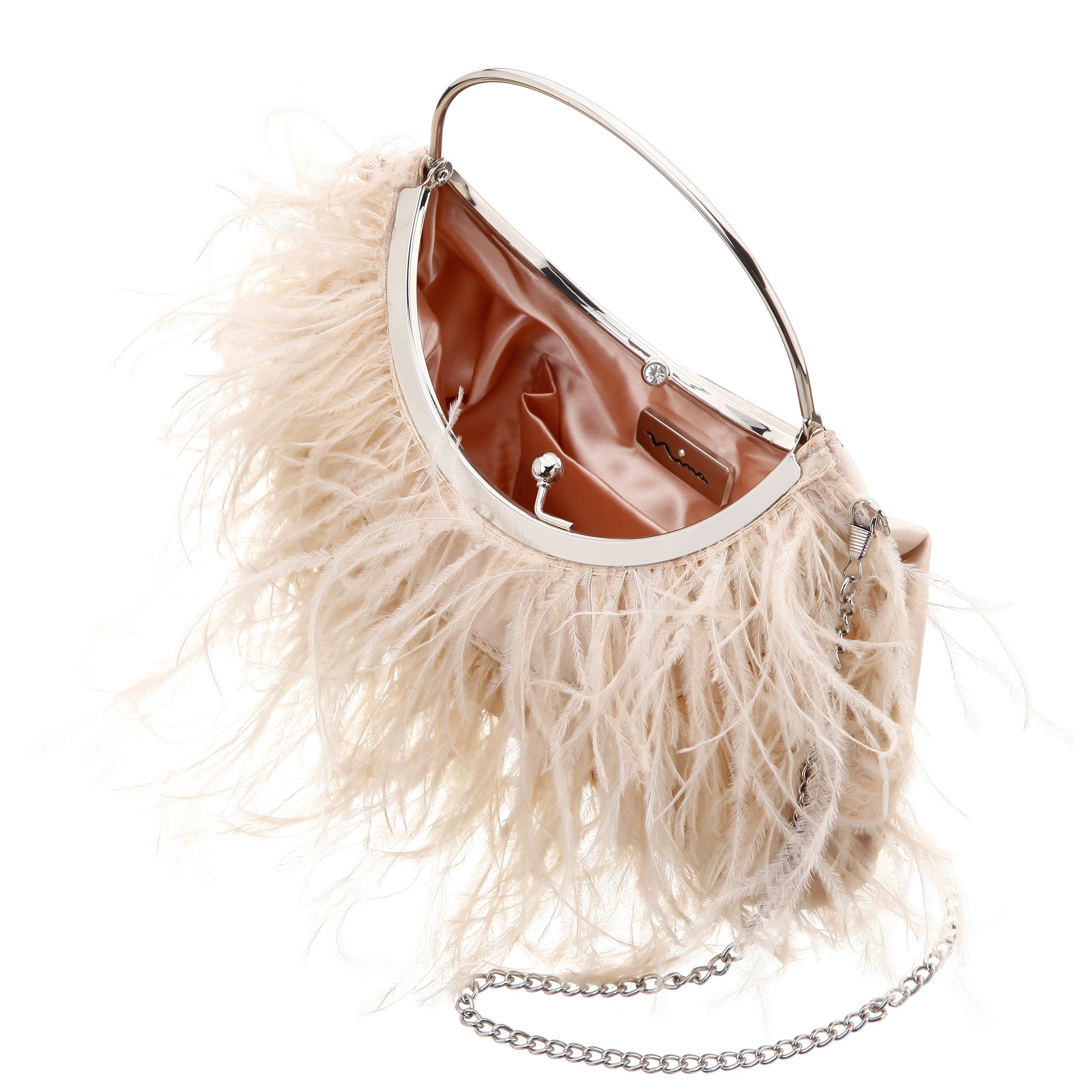 Womens Splash Pearl Rose Feather Adorned Kiss | Nina Shoes