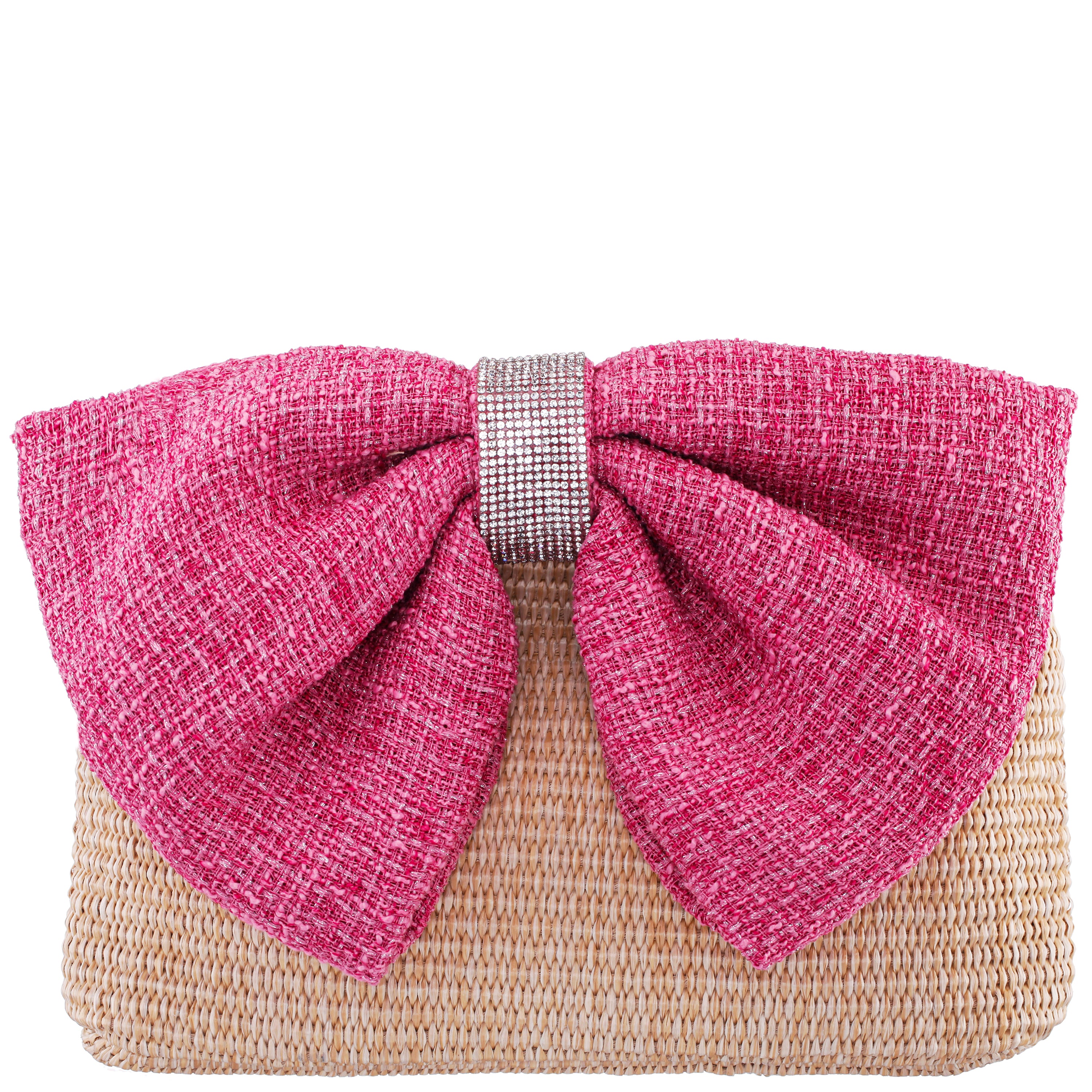 Womens Tula Pink PP Straw / Tweed Envelope Clutch | Nina Shoes