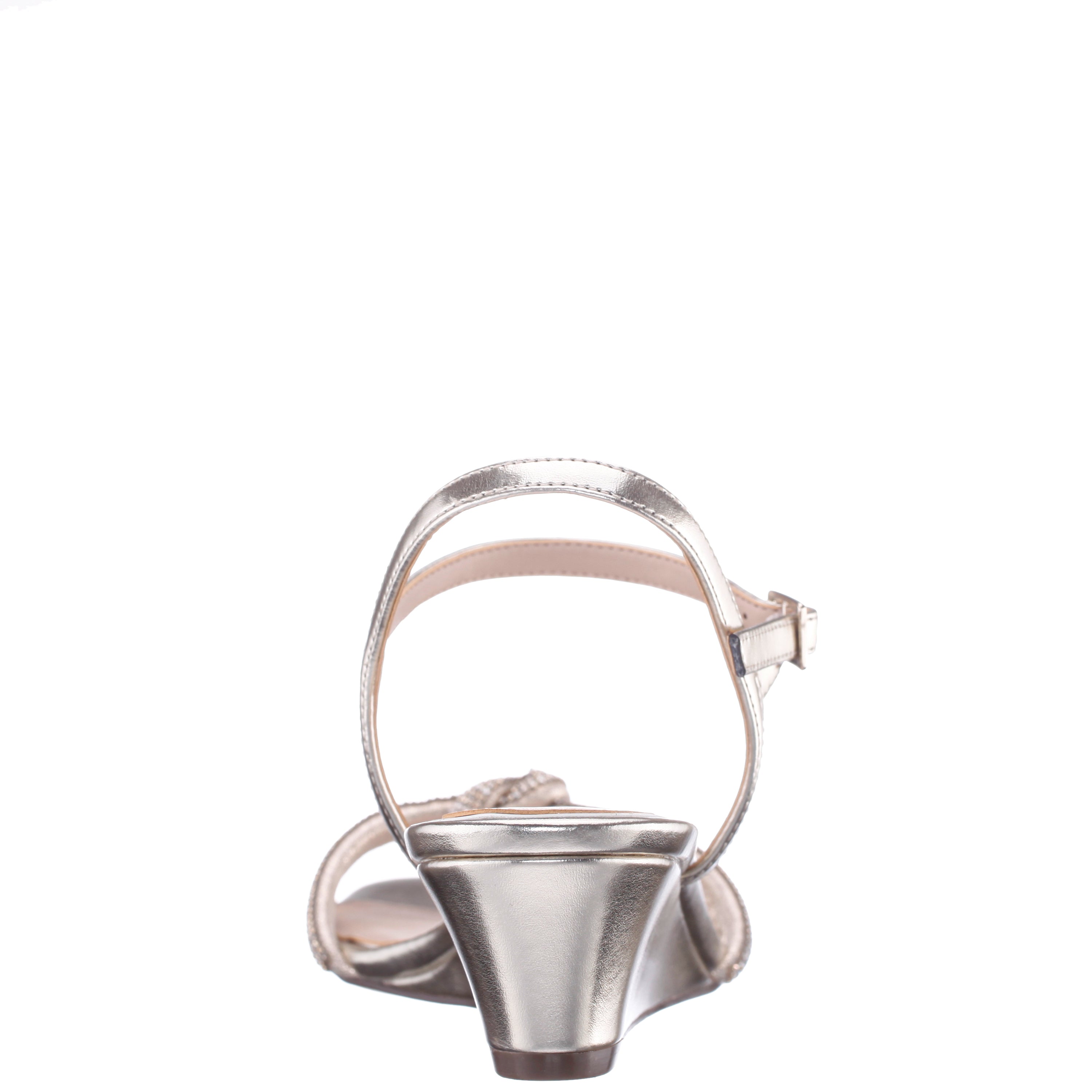 Womens Valeria Platino Glaze with Clear Rhinestone Knot on a Demi