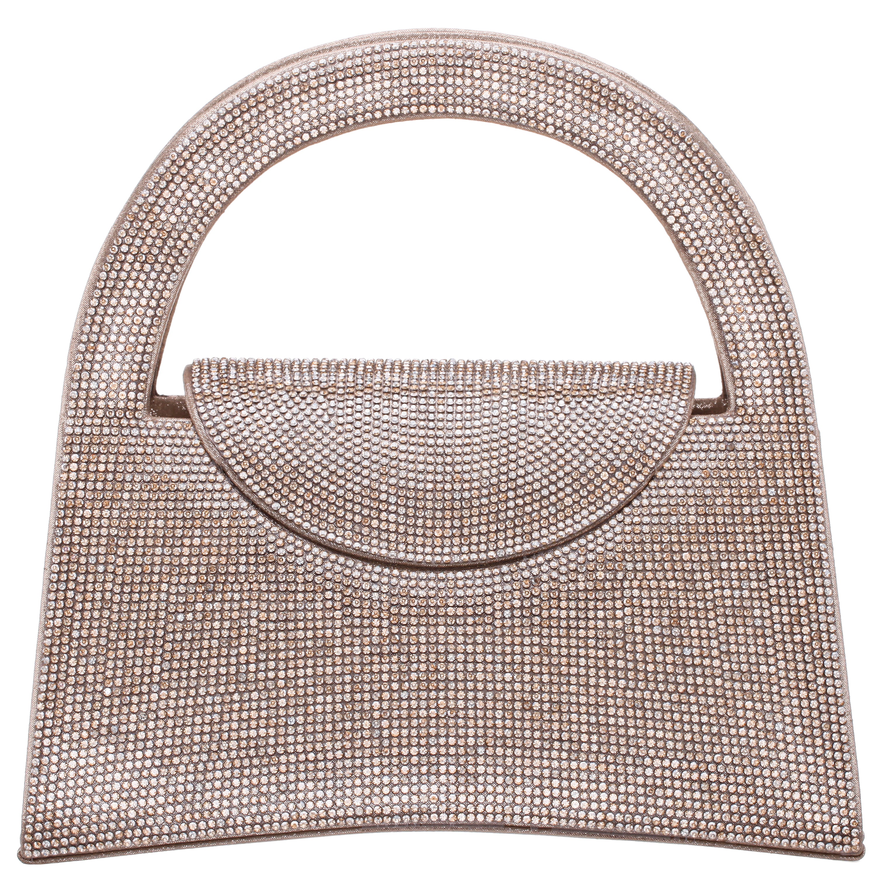 Womens Vixen Gold Glass Crystal Satchel | Nina Shoes