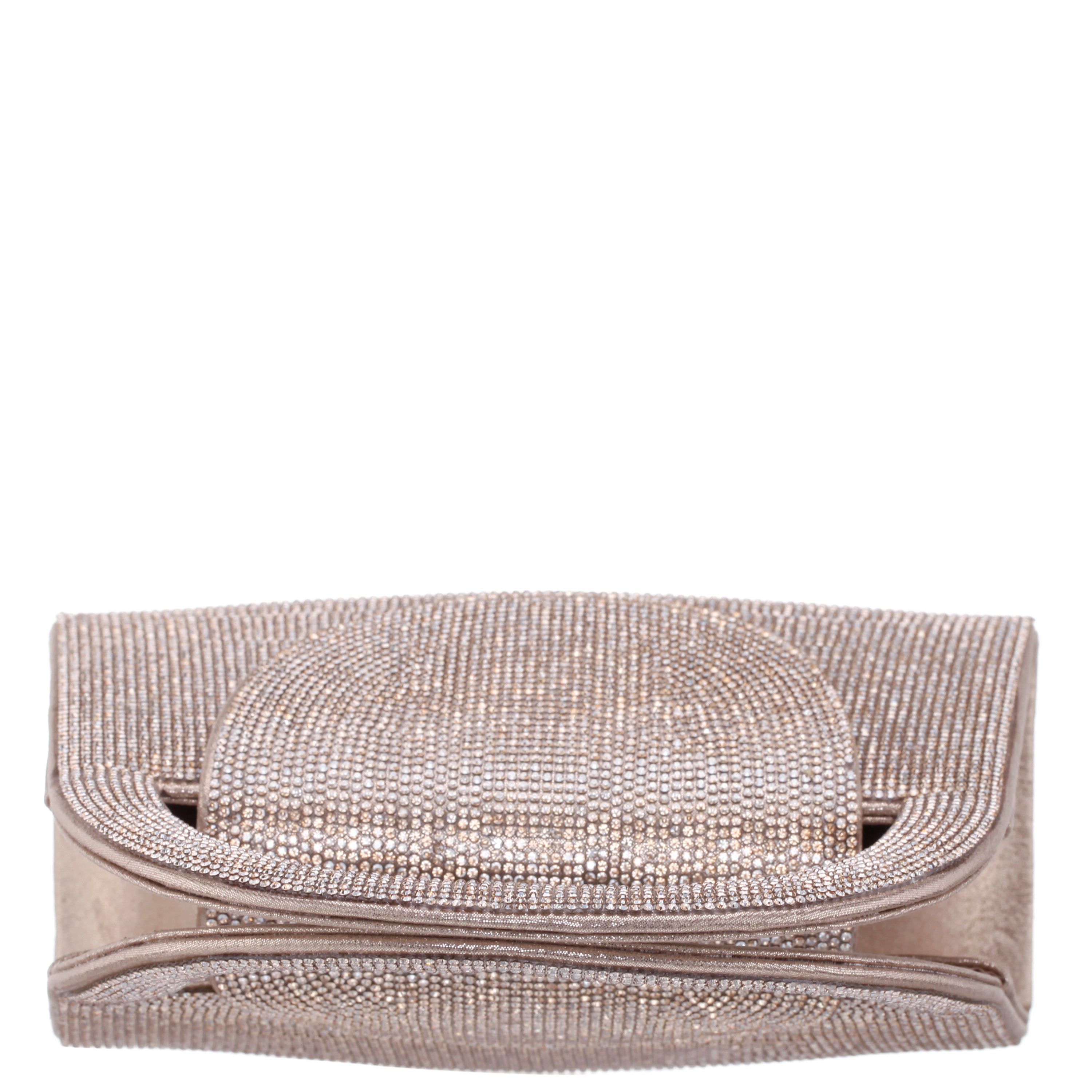 Womens Vixen Gold Glass Crystal Satchel | Nina Shoes