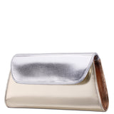 WILFRIDA-METALLIC TRI-COLOR TRAPEZOID FLAP CLUTCH