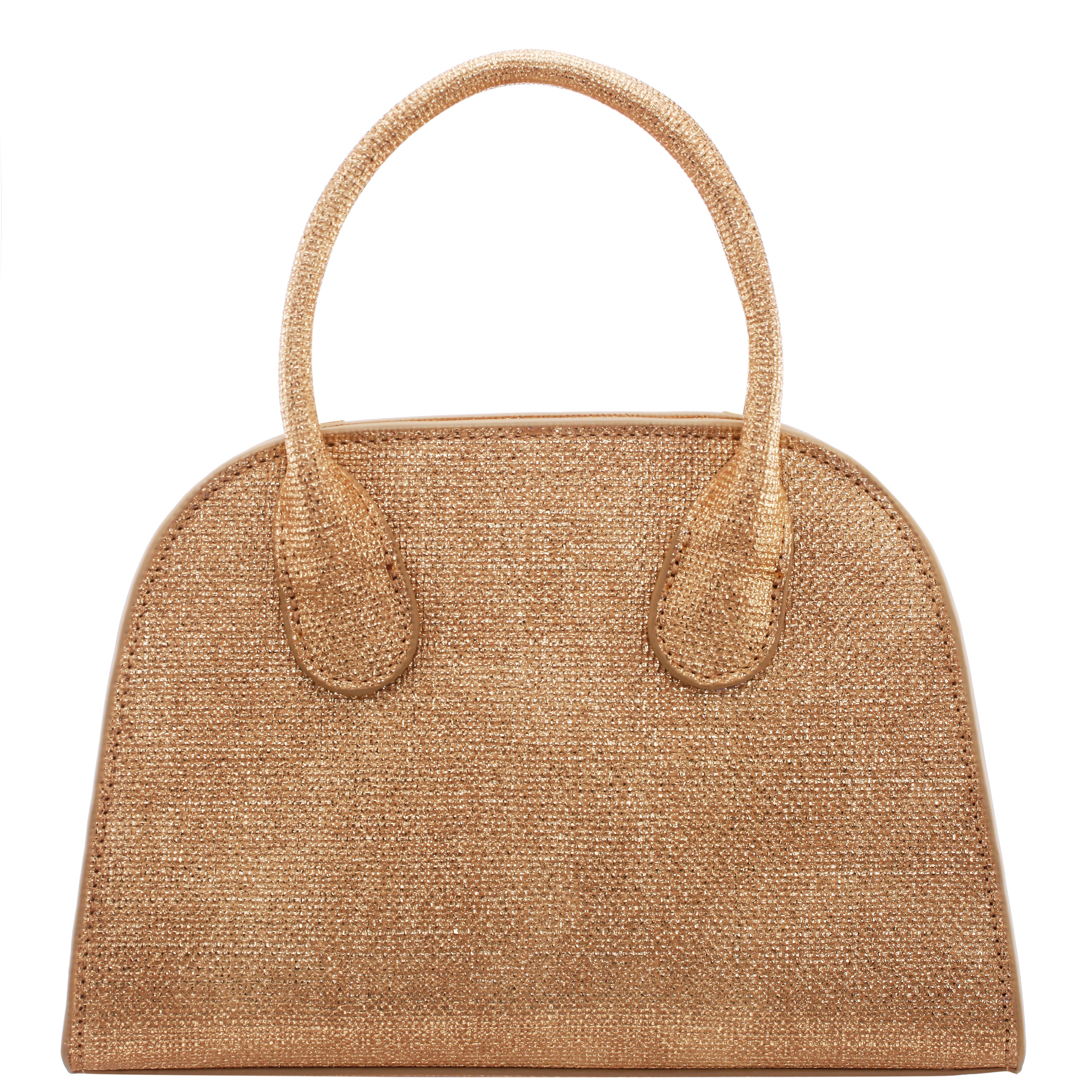 Womens Yorke Pure Gold Metallic Linen PU Handle Bag | Nina Shoes