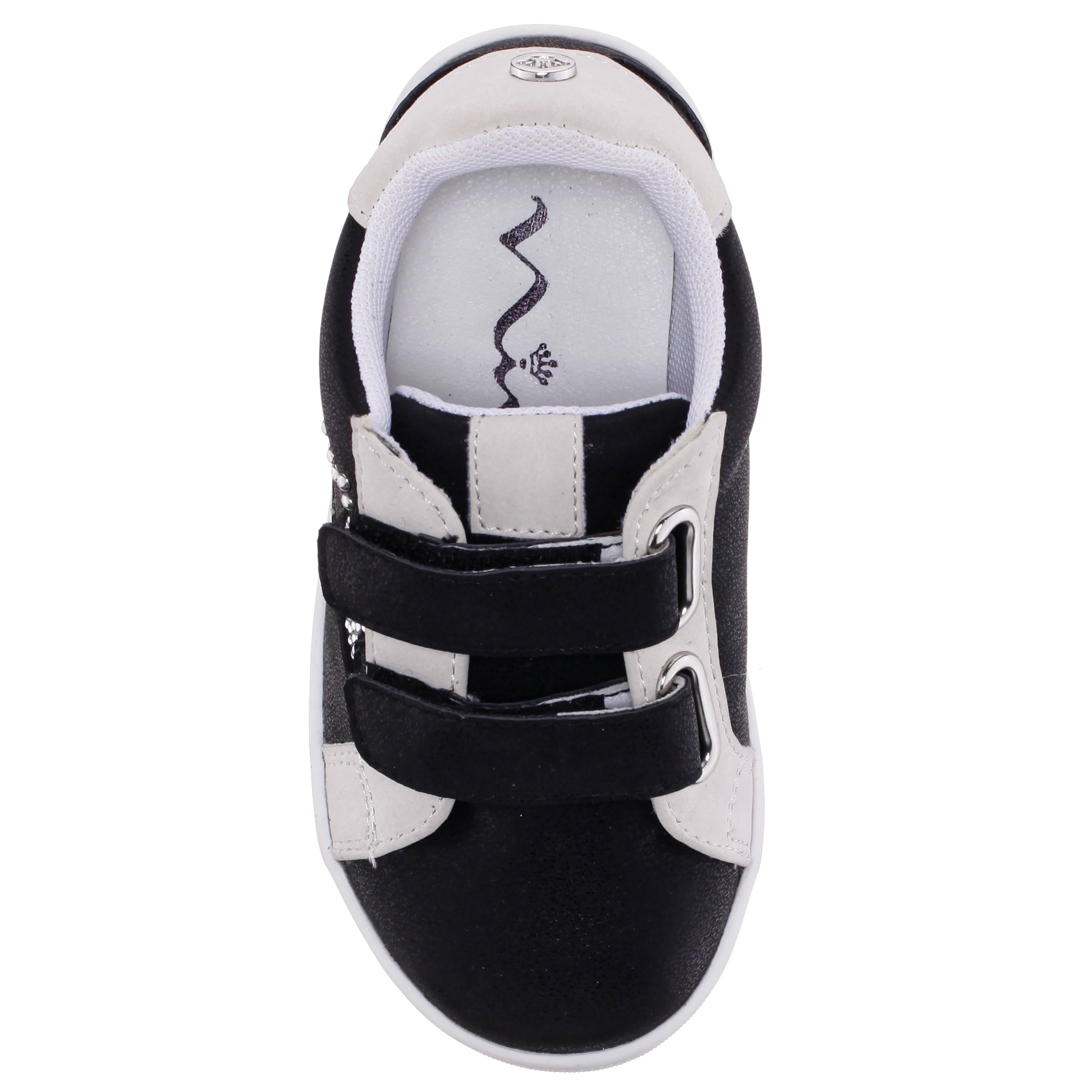 Girls Zicky Black velcro star studded sneakers | Nina Shoes