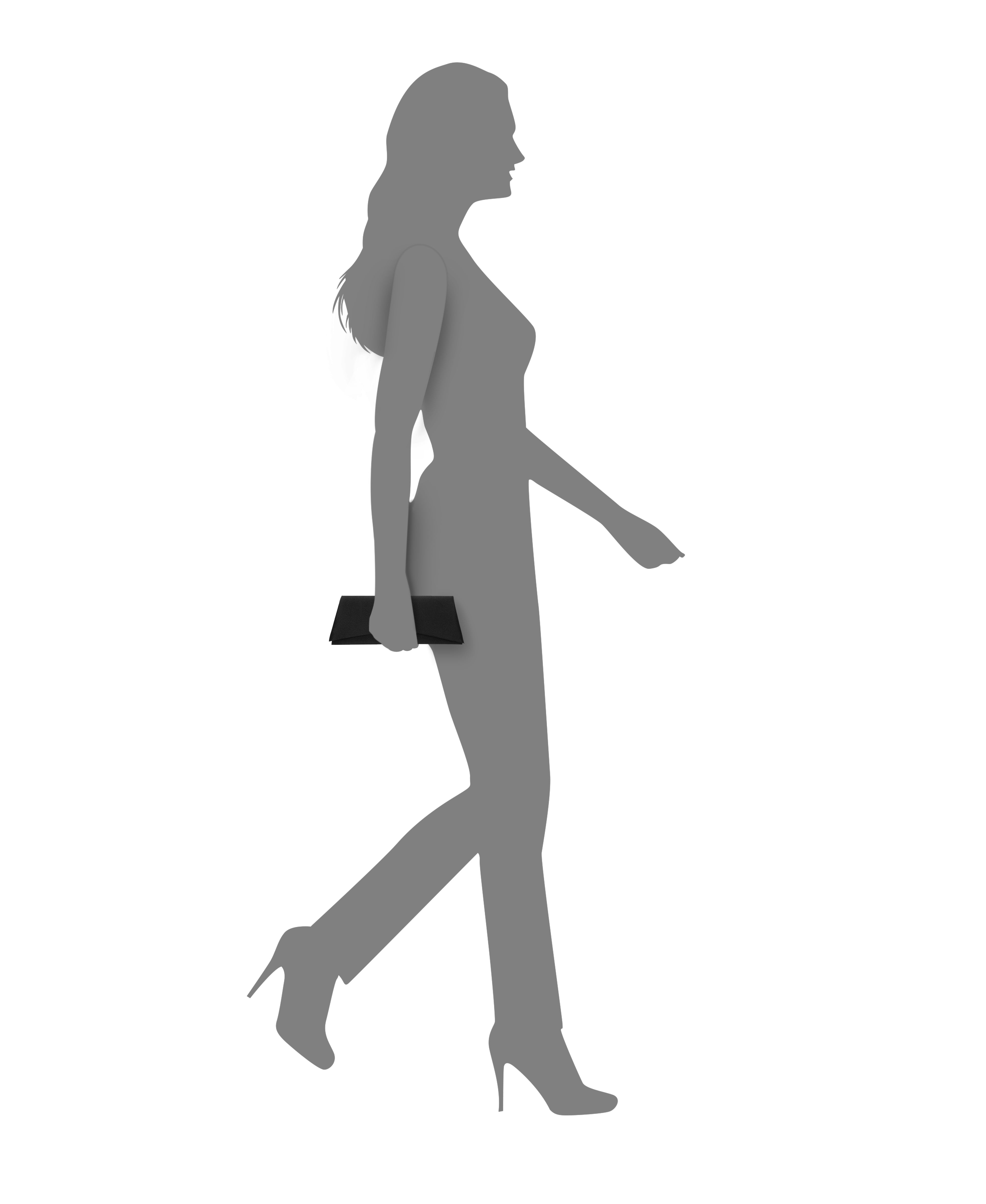 Womens Zoey-Z Black Satin Clutch Bag | Nina Shoes