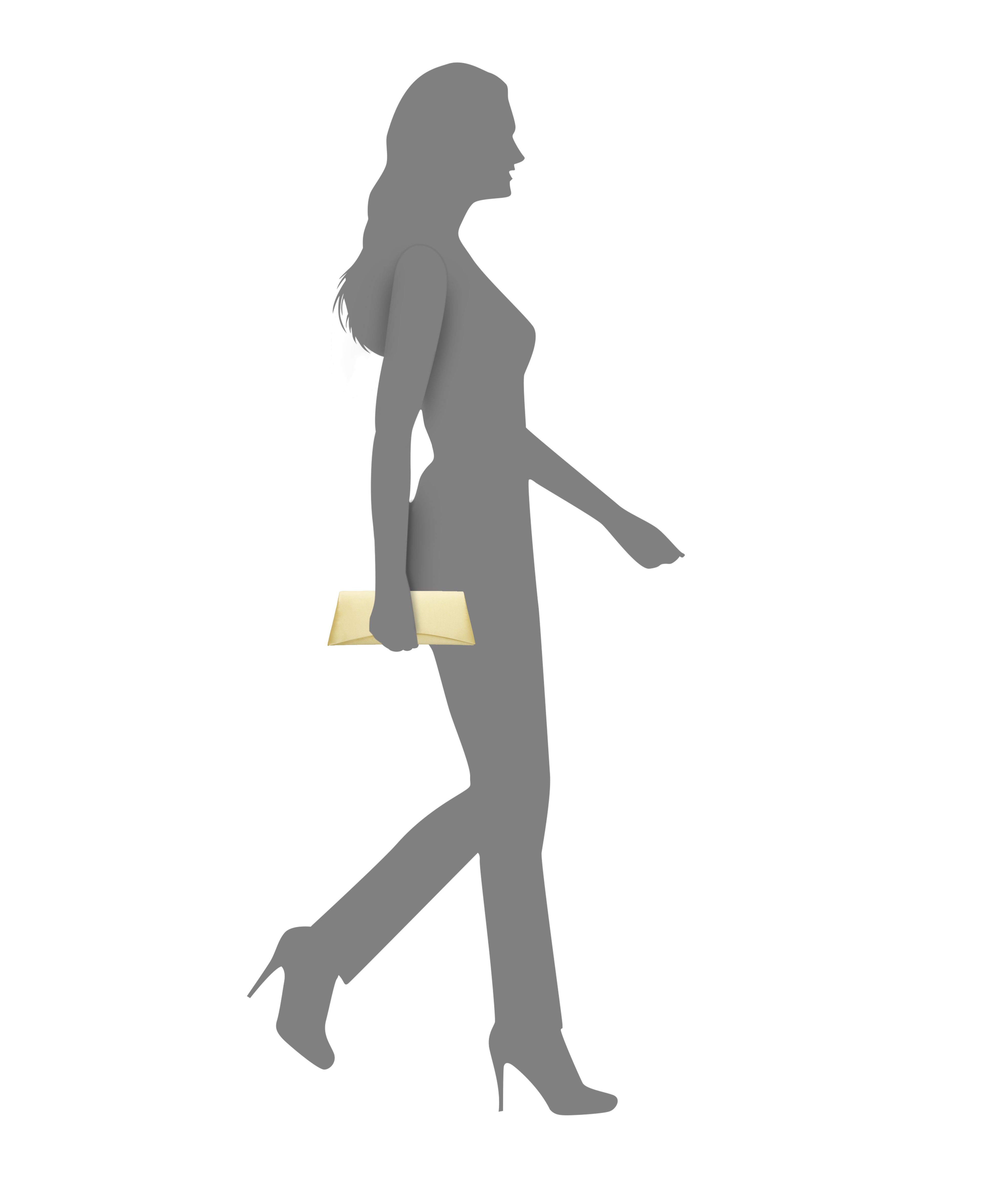Womens Zoey-Z Yellow Satin Clutch | Nina Shoes