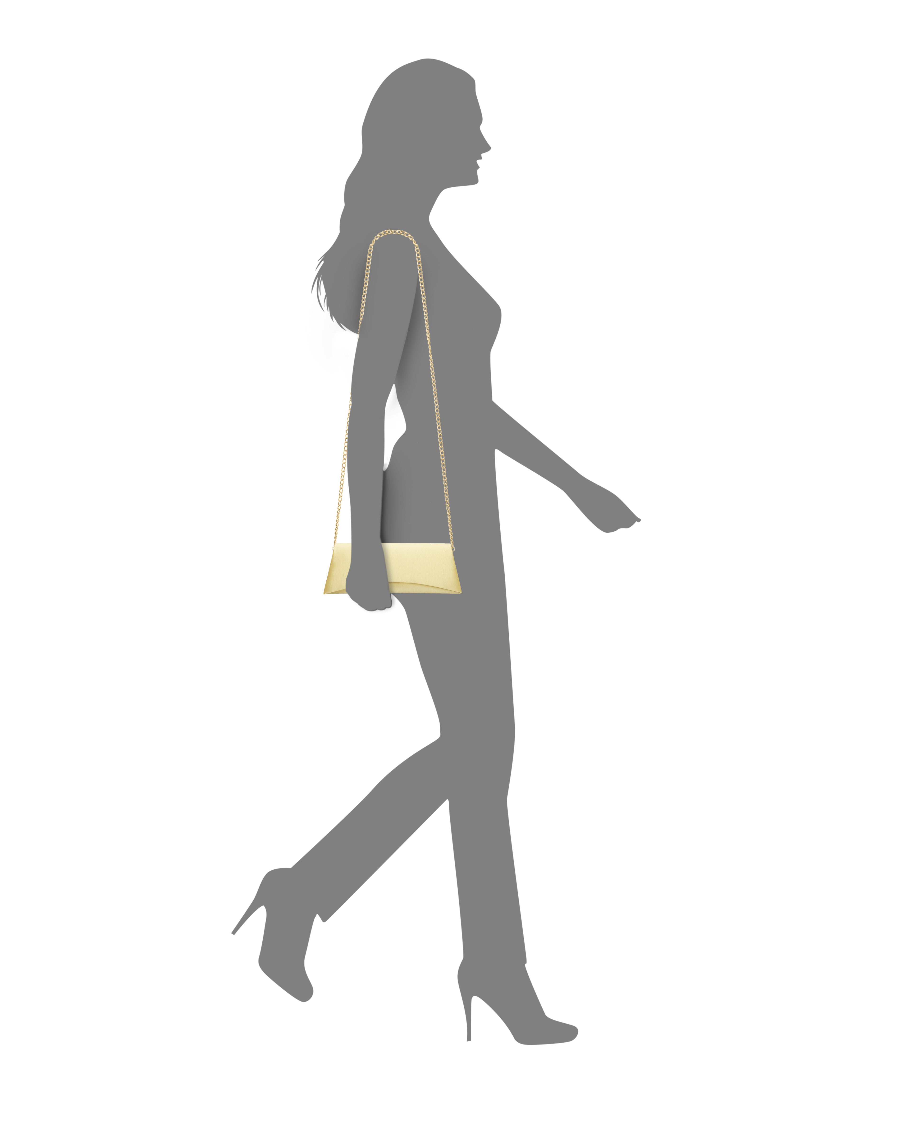 Womens Zoey-Z Yellow Satin Clutch | Nina Shoes