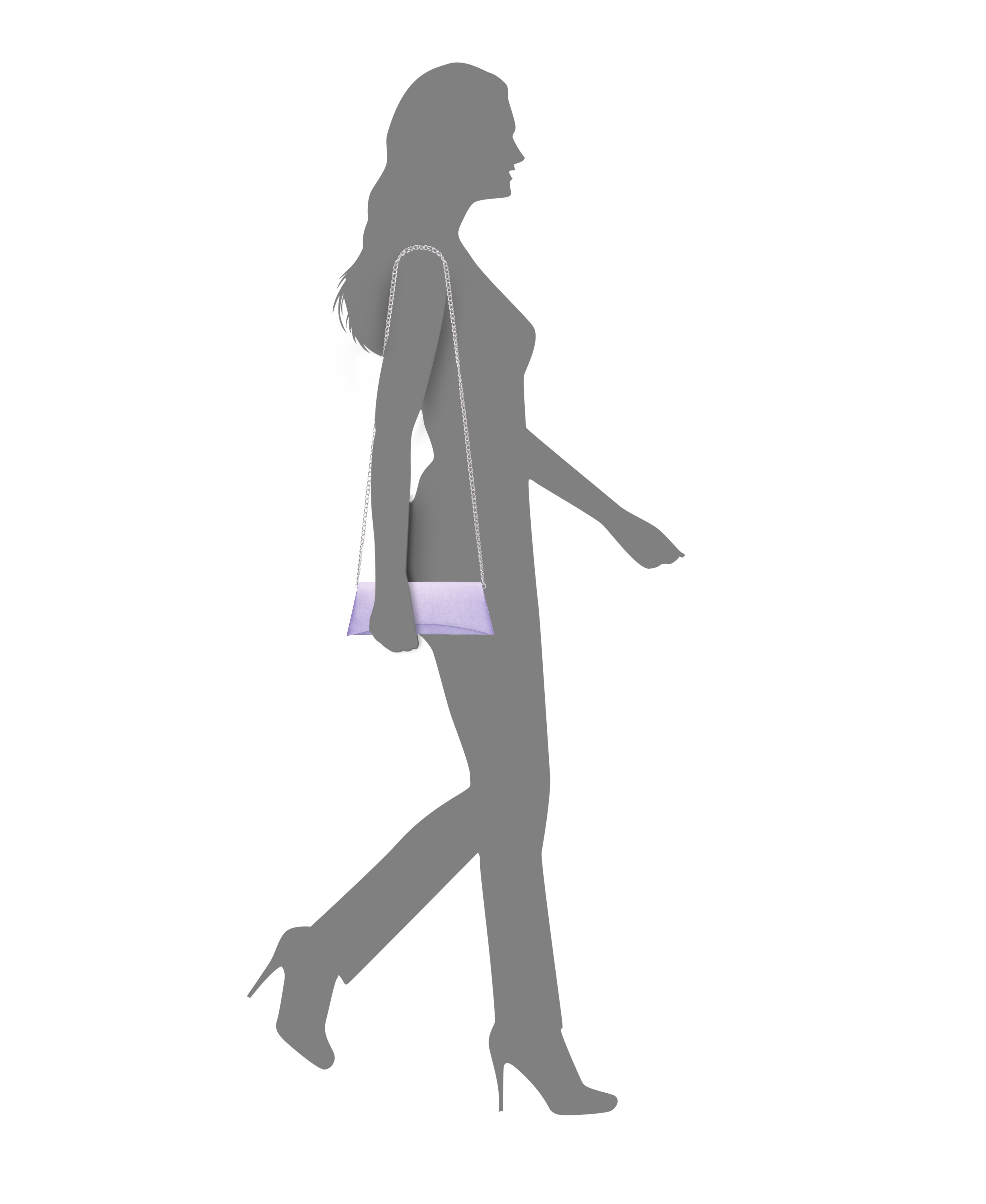 Womens Zoey-Z Purple Satin Clutch | Nina Shoes