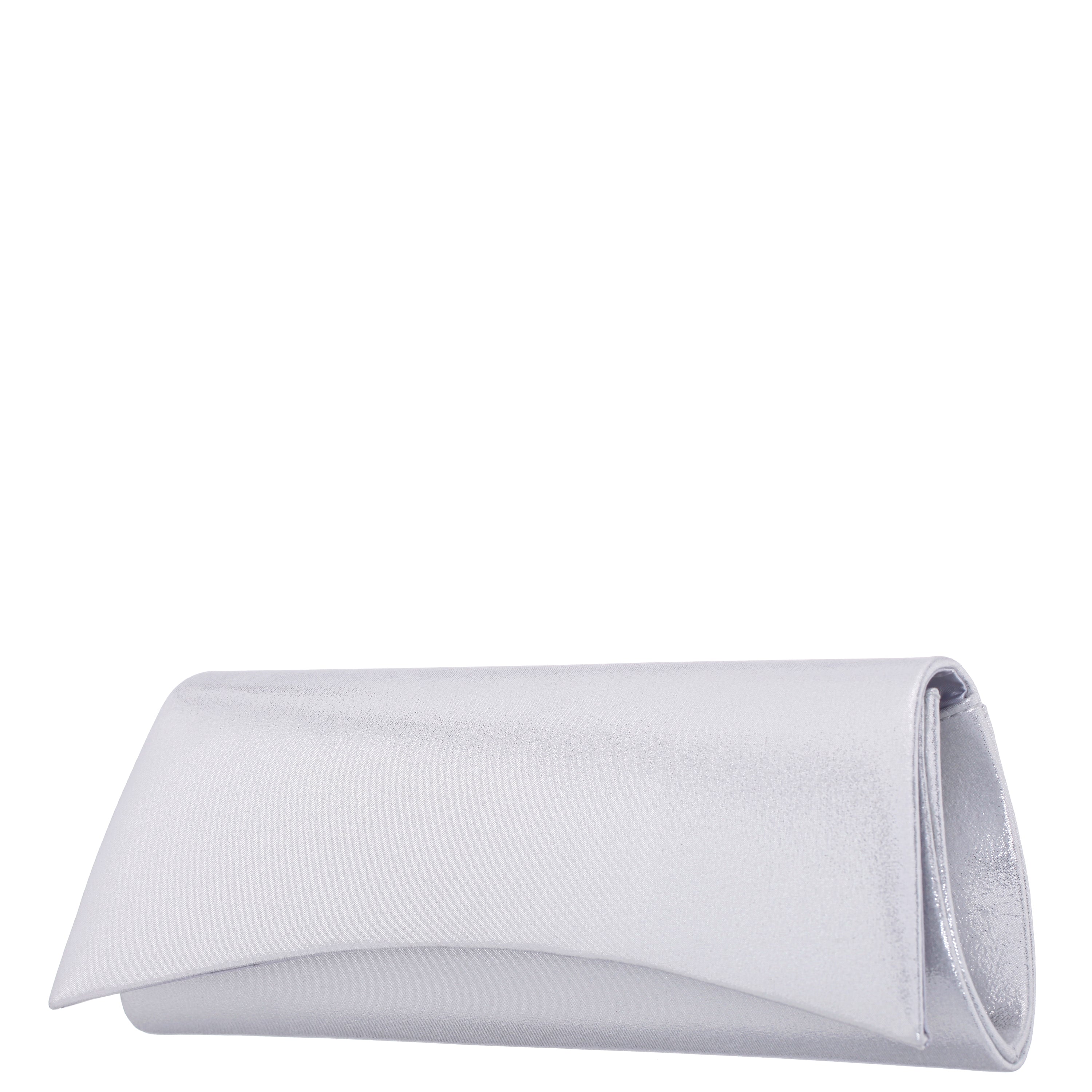 アクセサリー Nina Womens Zoey-Z True Silver Reflective suedette Clutch | Nina Shoes