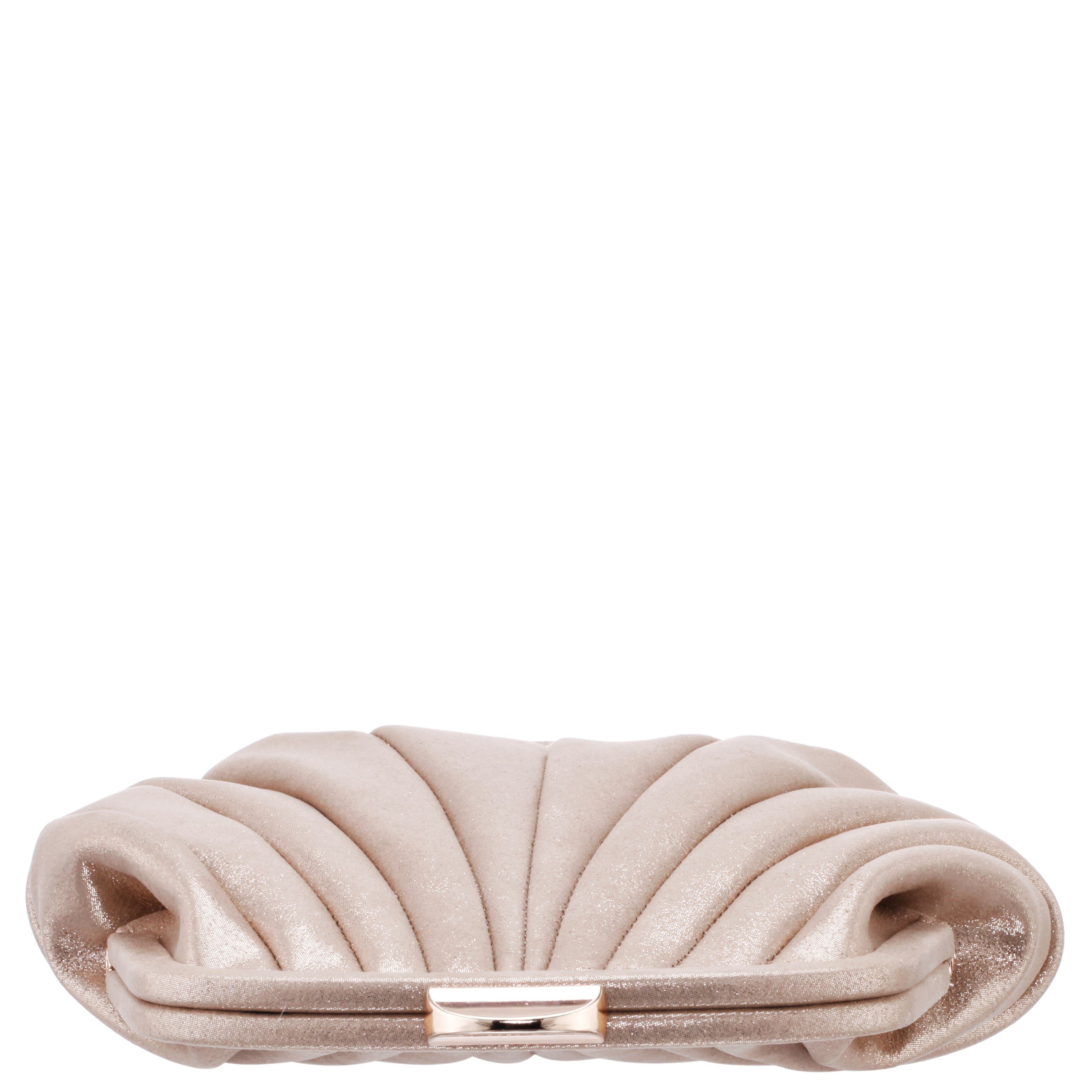Womens Billow Beige Reflective Suedette Frame Bag | Nina Shoes
