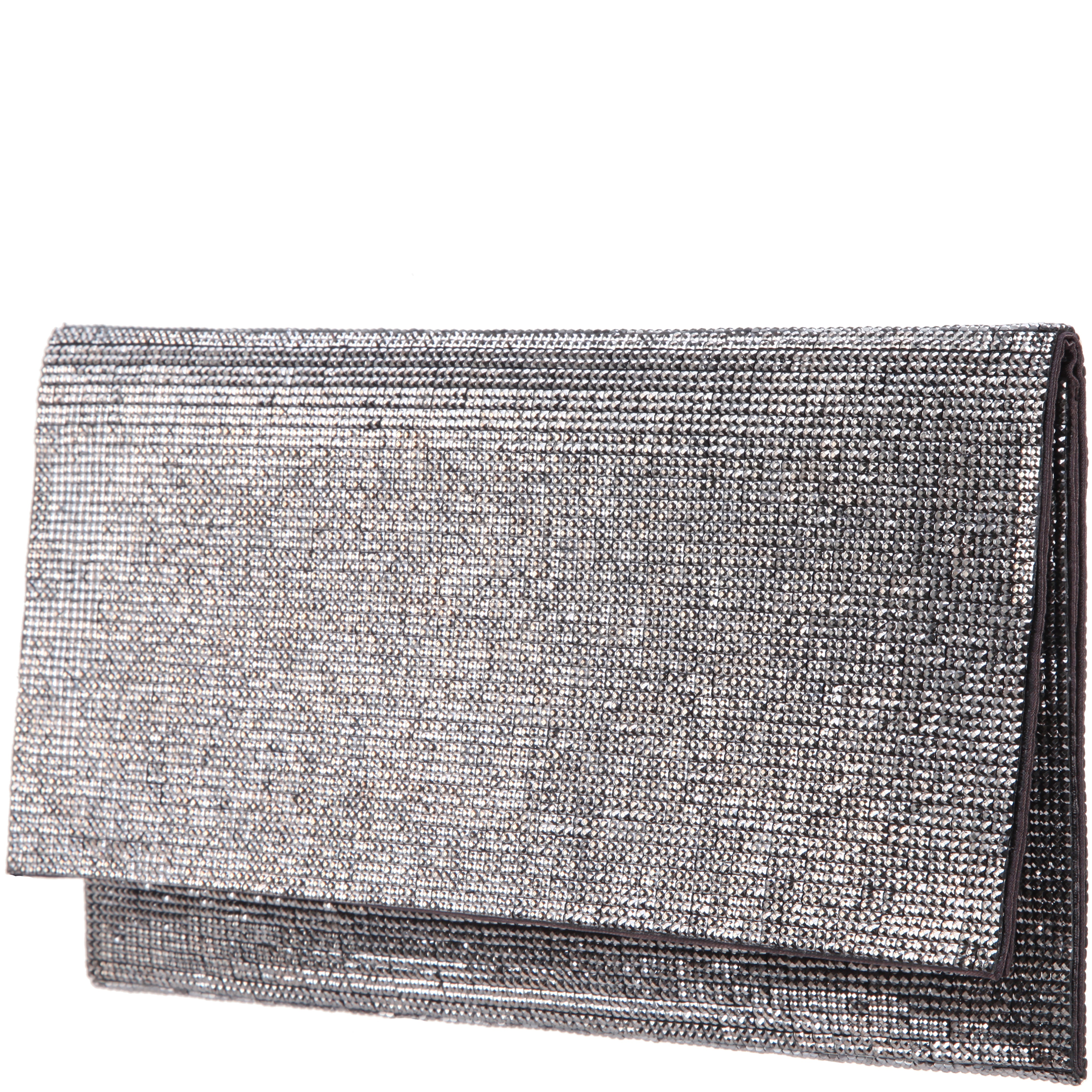 Womens Kimora Gunmetal Crystal Beaded Envelope Clutch | Nina Shoes