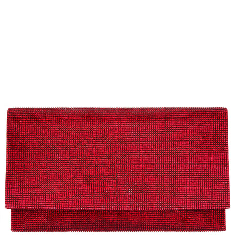 Red hot sale crystal clutch