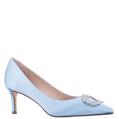 Sky blue high shops heel shoes