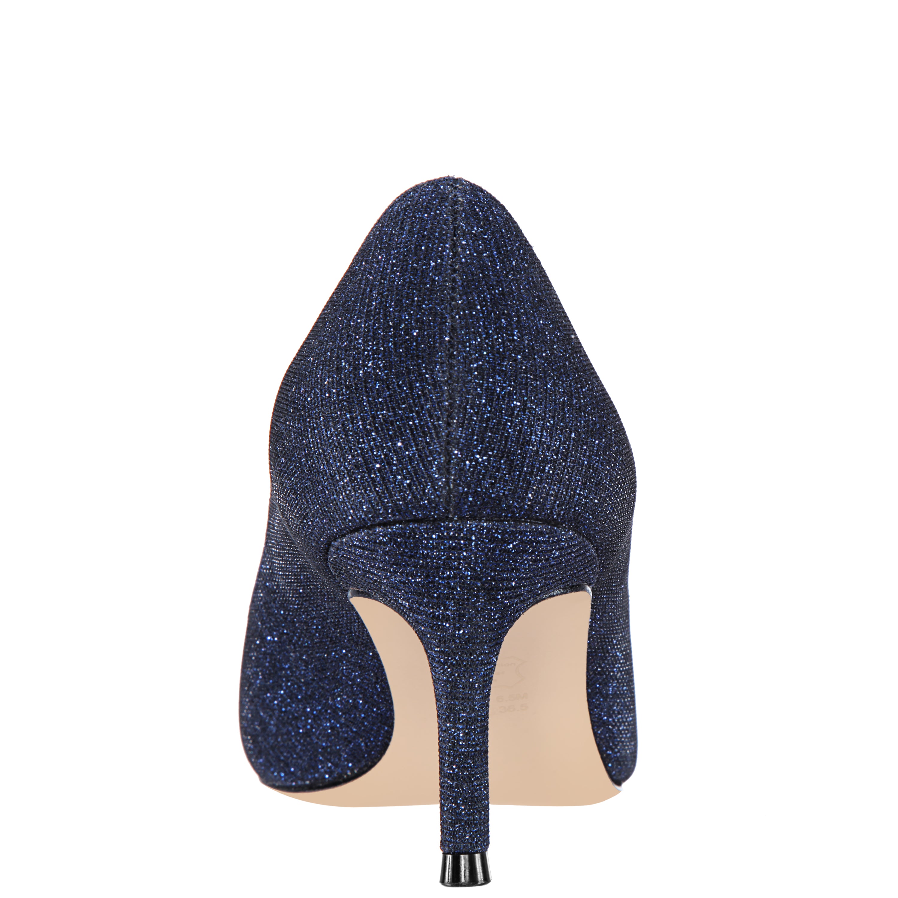 Womens Nina60 Navy Metallic Textured Mid-Heel Classic Pump | Nina