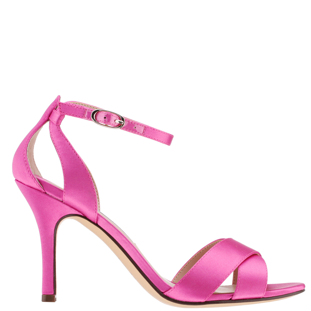 Womens Venus Ultra Pink Satin High-Heel Dress Sandal | Nina Shoes