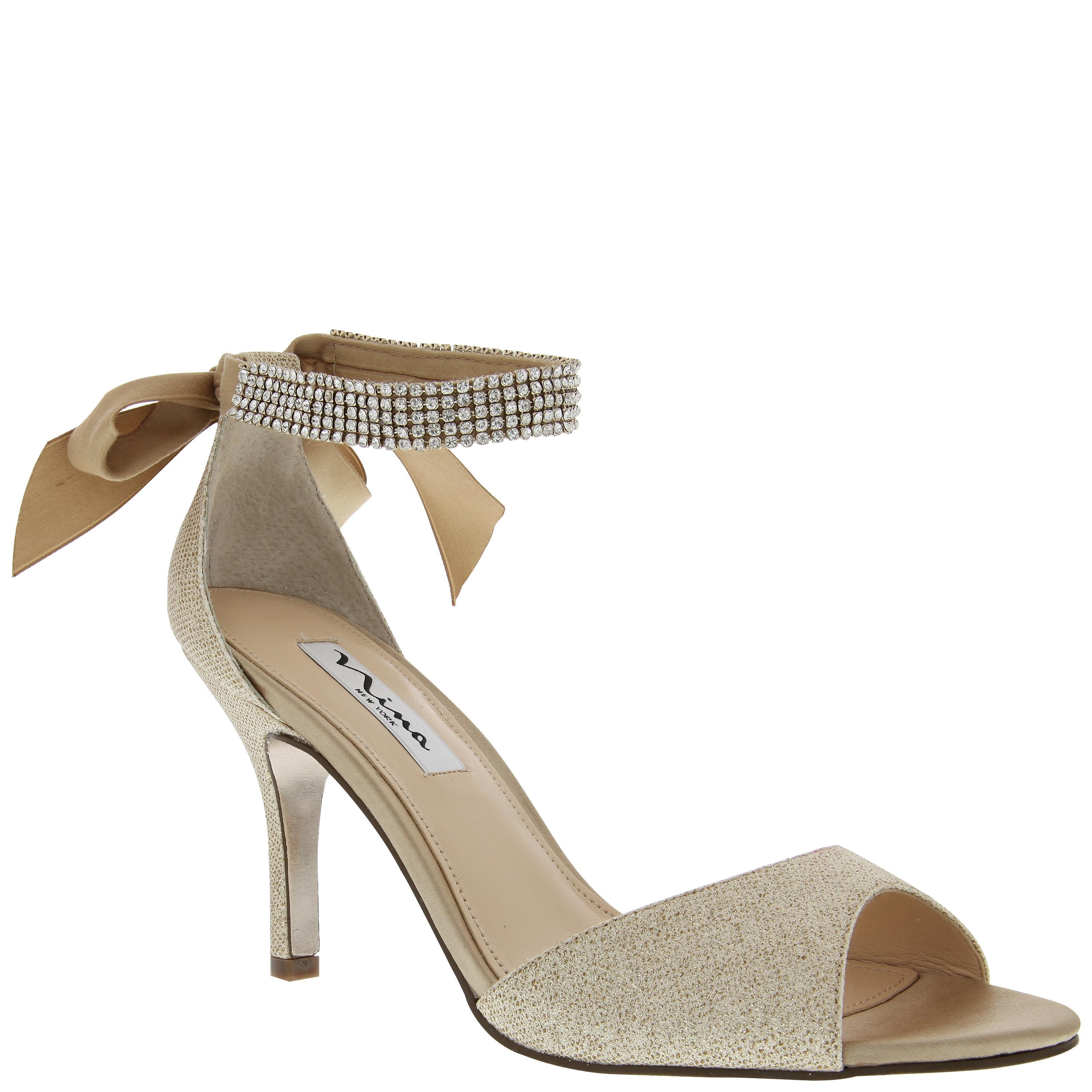 Womens Vinnie Yellow Textured Metallic Sandal with Adjustable