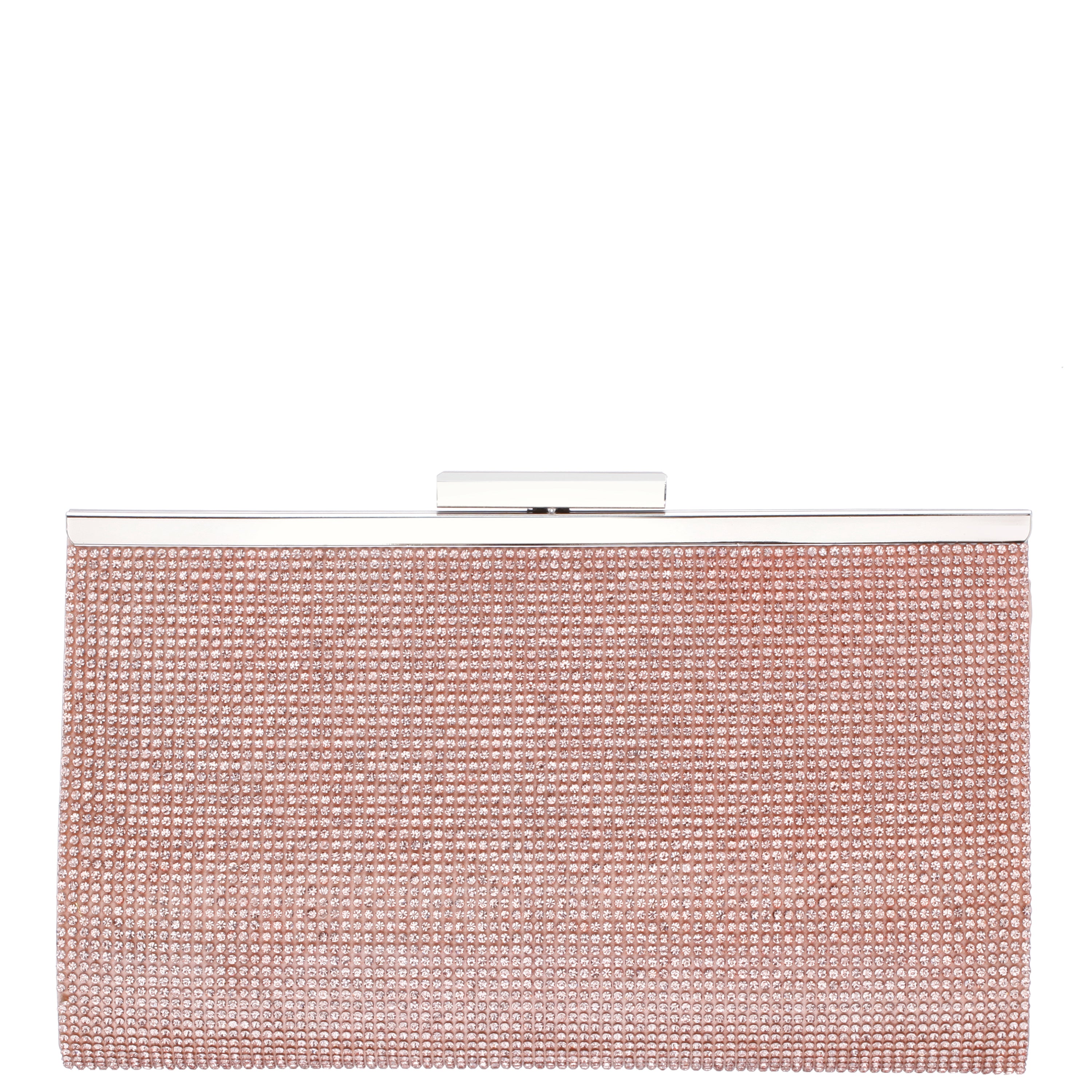 Womens Winslet Rose Gold Crystal Frame Clutch | Nina Shoes