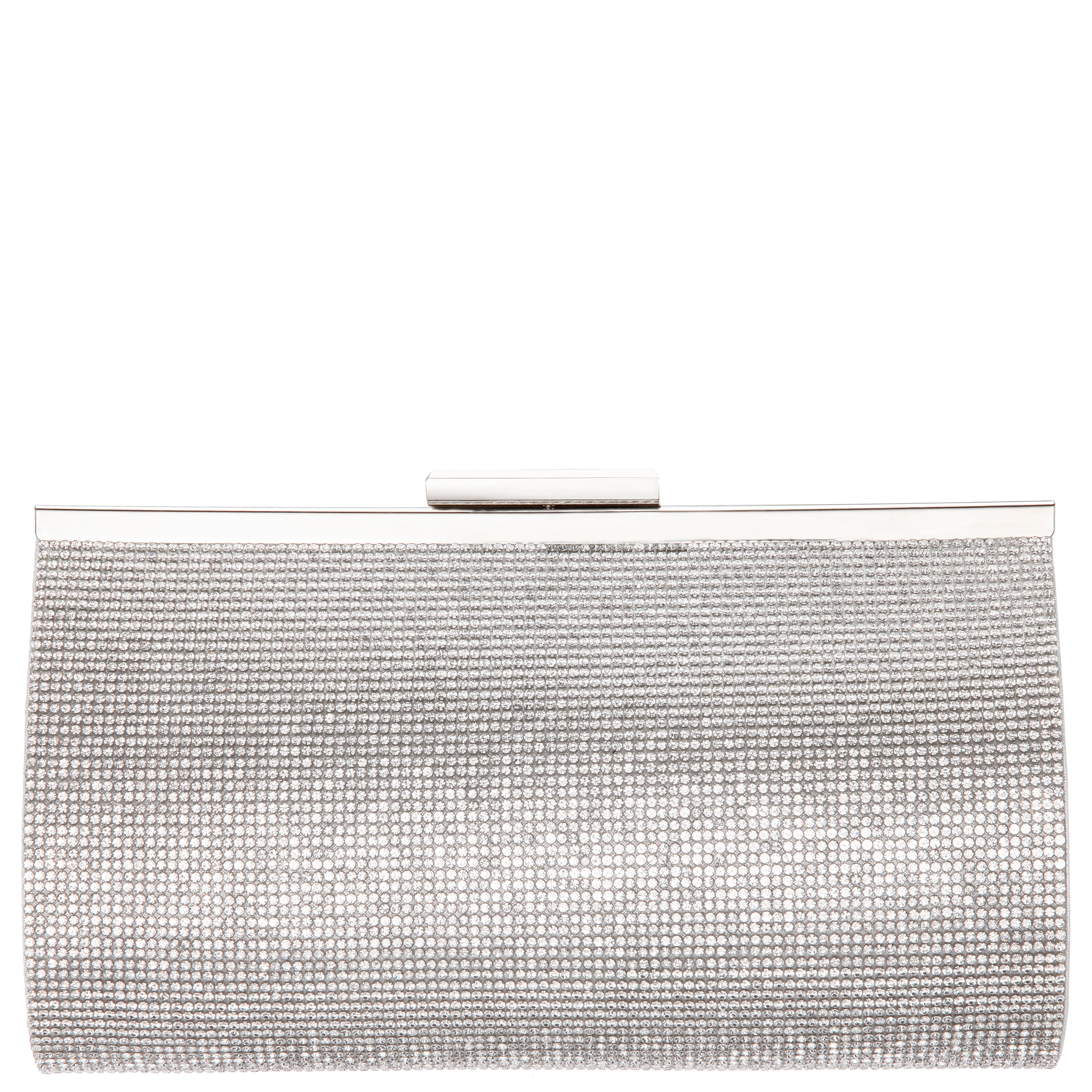 Womens Winslet Silver Crystal Frame Clutch | Nina Shoes